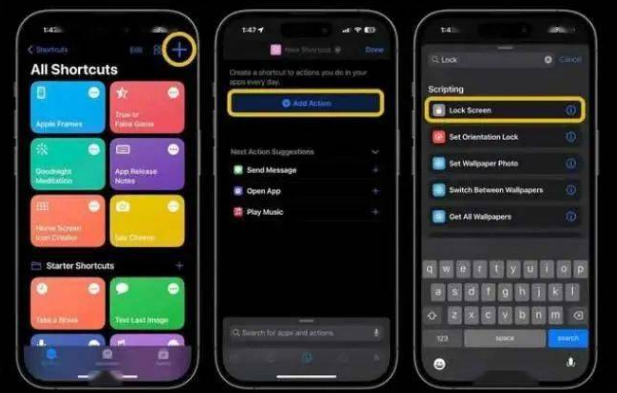 开平苹果14锁屏维修店分享iPhone14升级iOS16.4后如何创建锁屏快捷方式 
